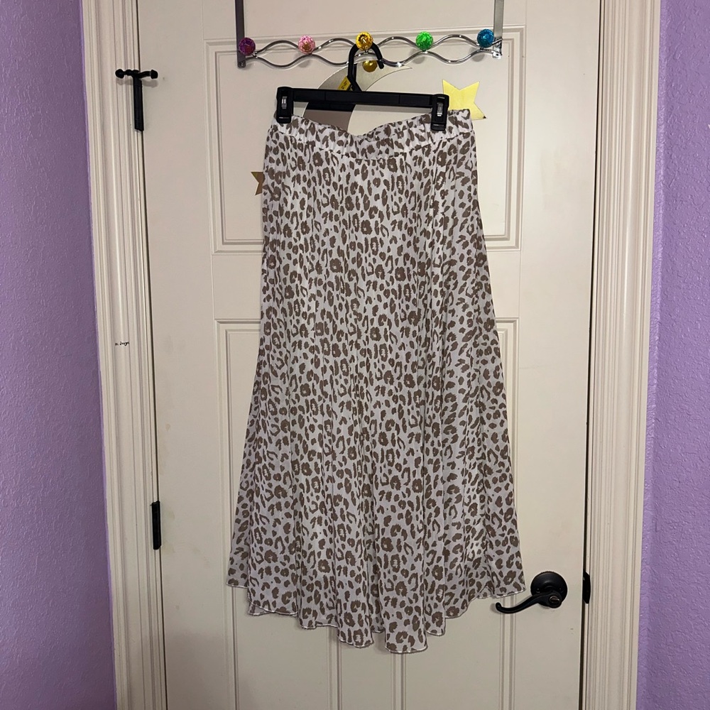 Leopard Print Maxi Skirt